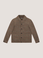 Shirt jacket wool check
