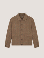 Shirt jacket wool check