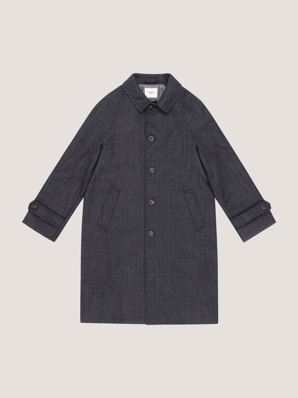 Cappotto raglan worsted wool
