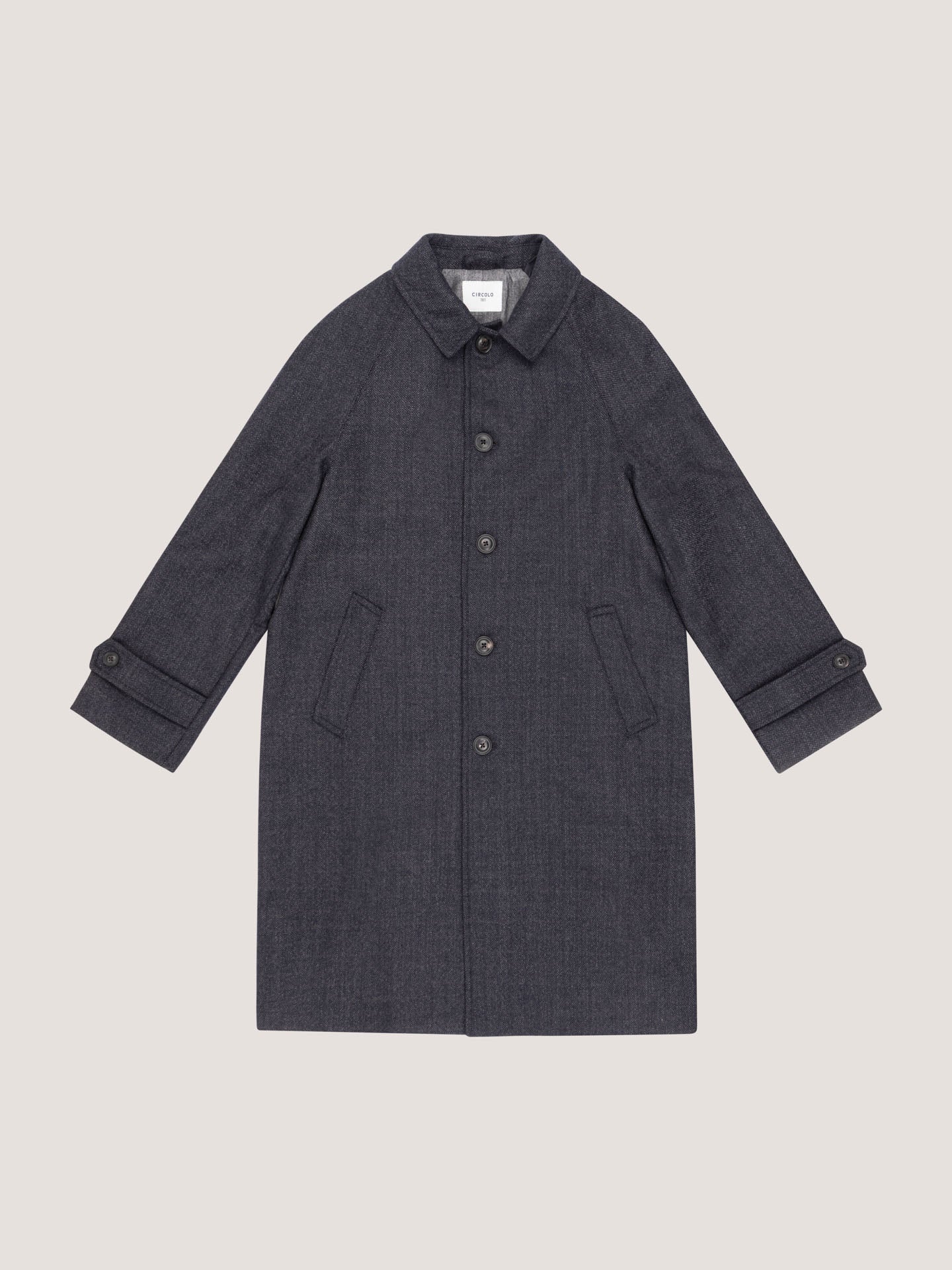 Cappotto raglan worsted wool