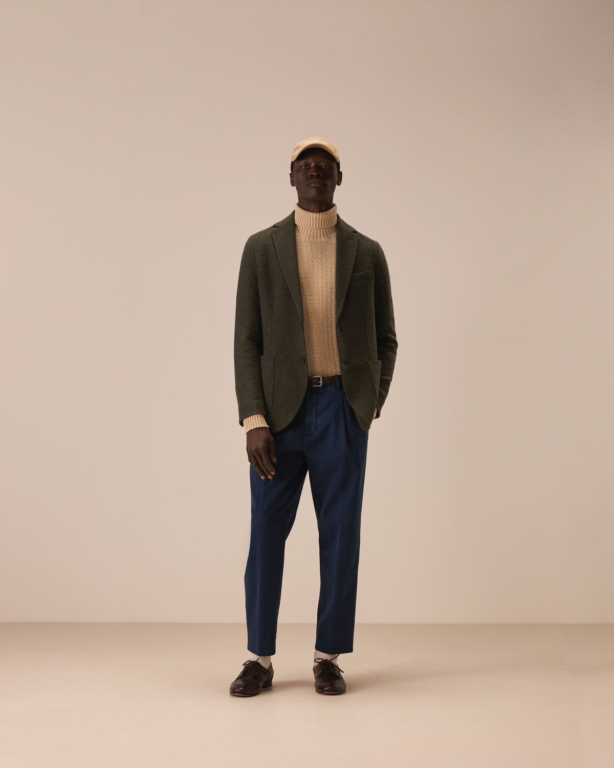 Pantalone formal gabardine twill velour touch