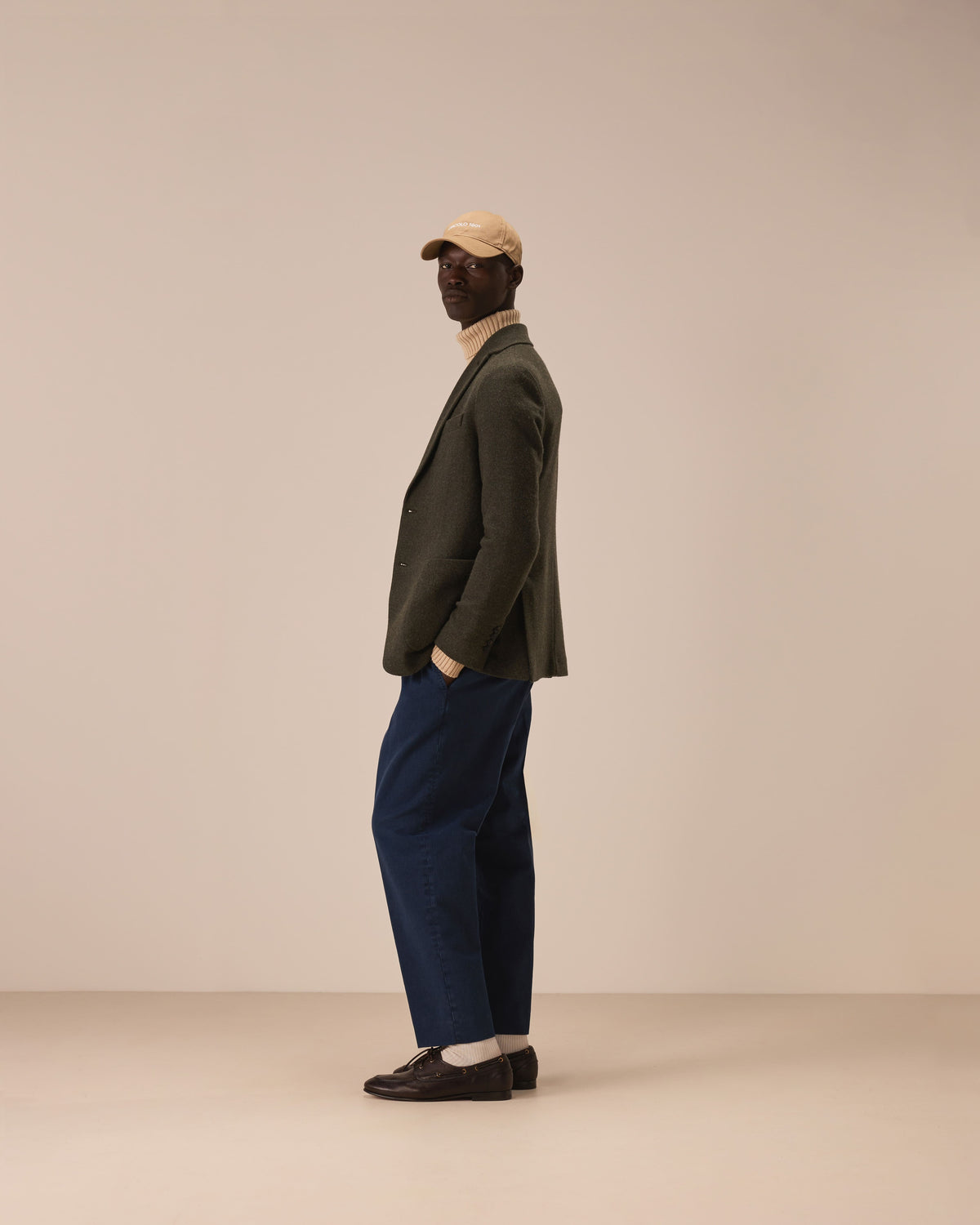 Pantalone formal gabardine twill velour touch