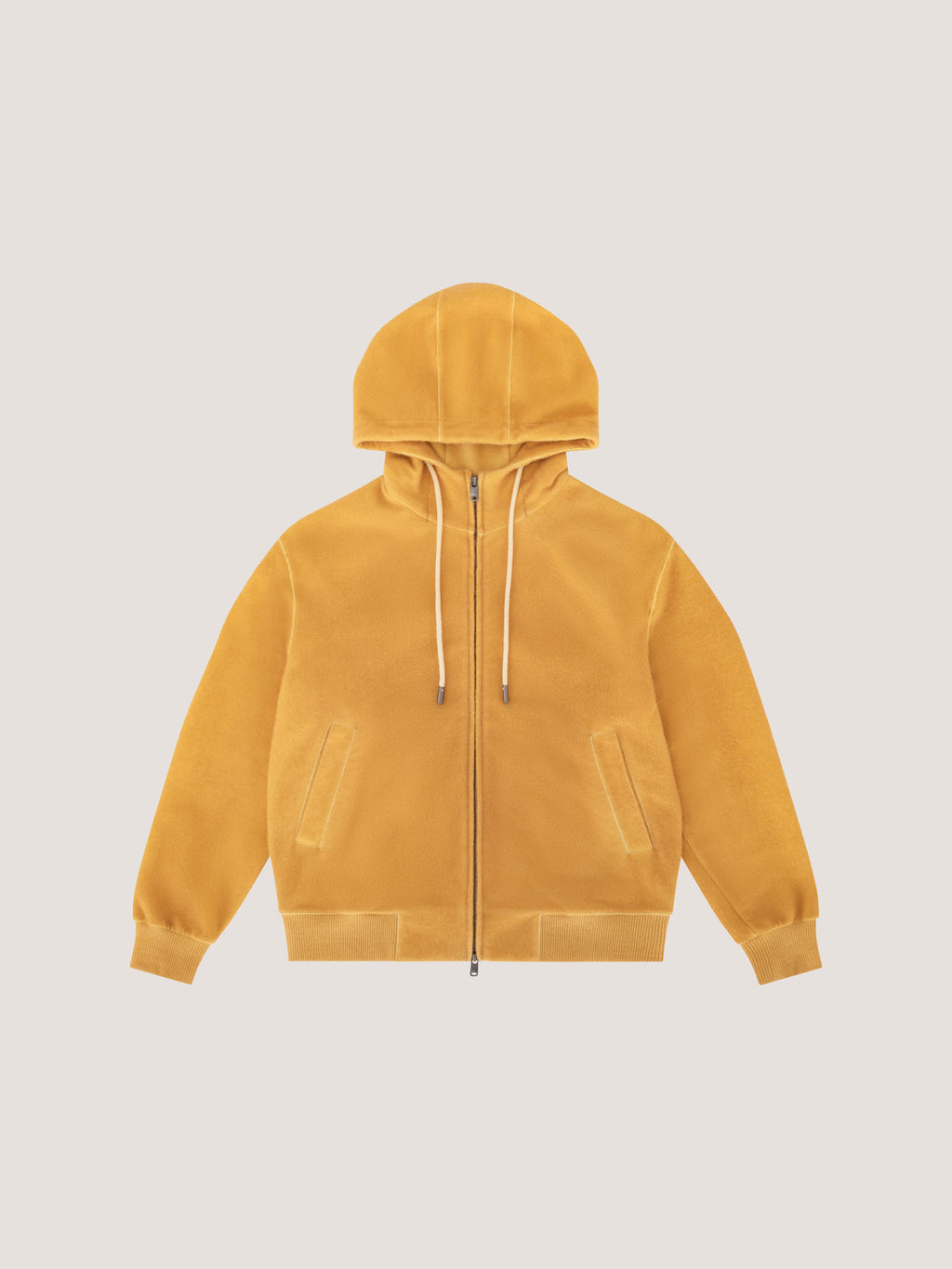 Felpa full zip jersey bouclè