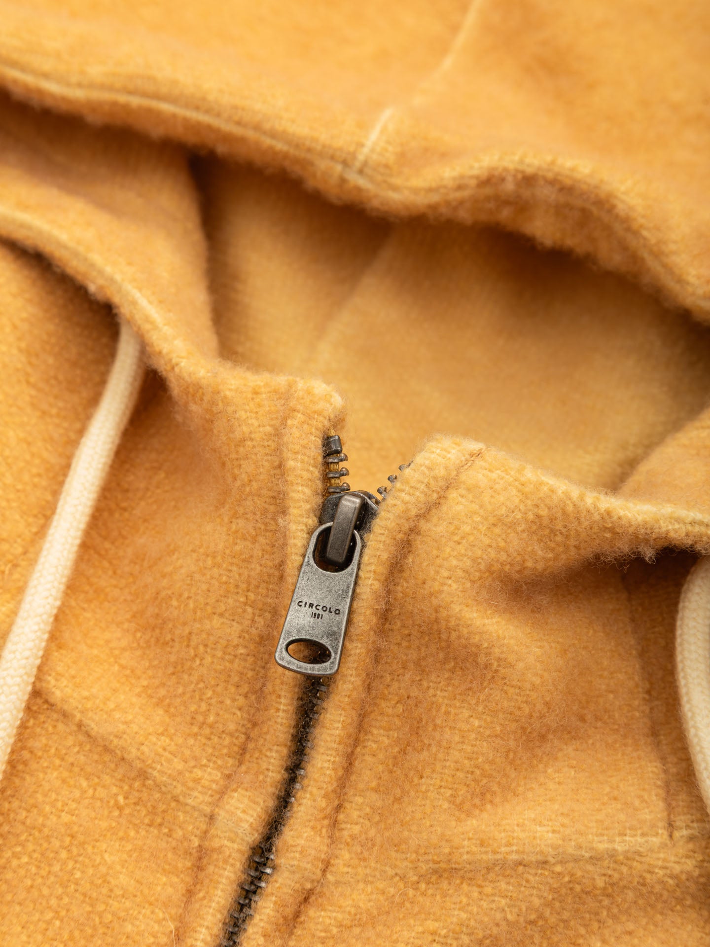 Felpa full zip jersey bouclè