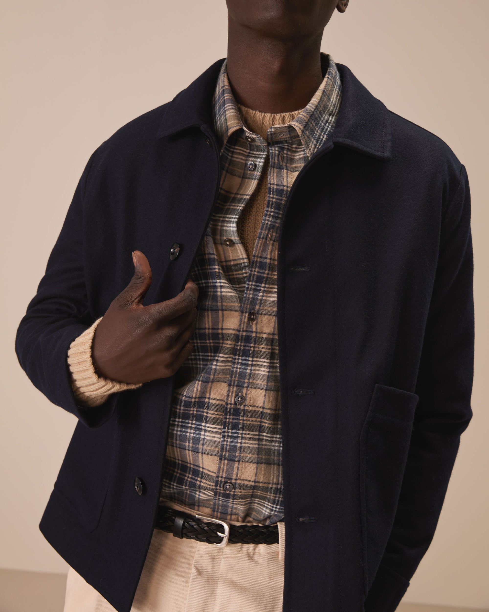 Deck jacket boiled wool
