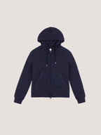 Felpa full zip soft felted jersey wool