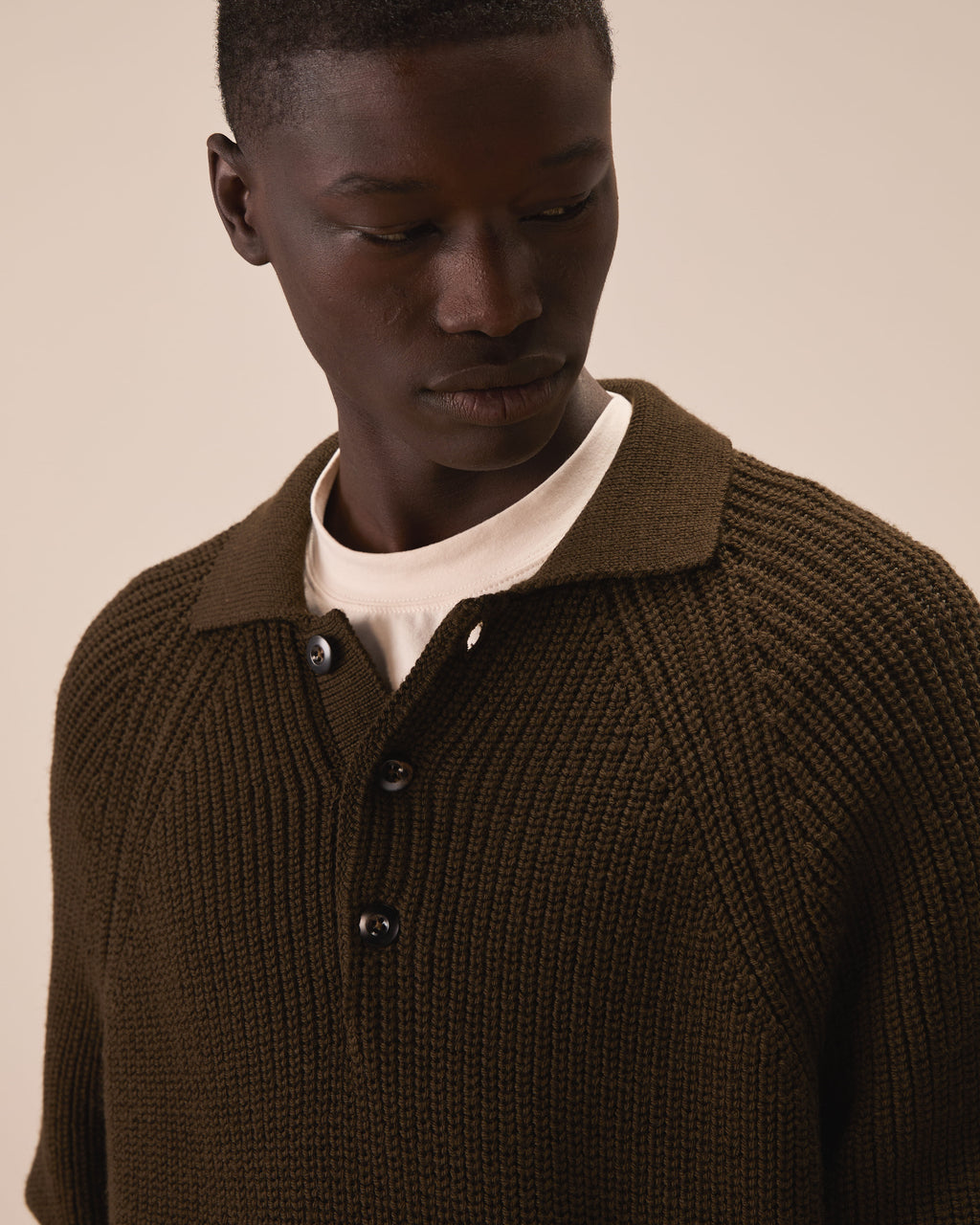 Polo in lana merino fine