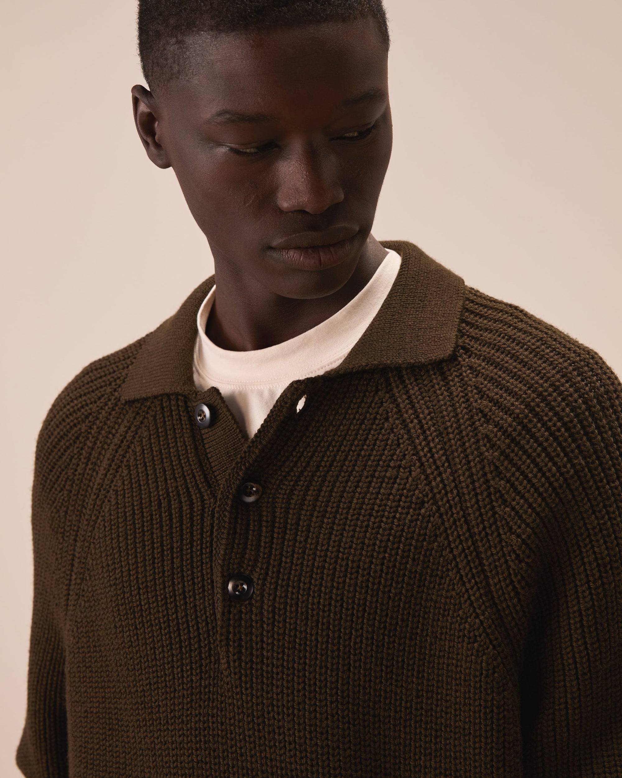 Polo in lana merino fine