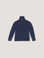 Full zip in lana merino fine