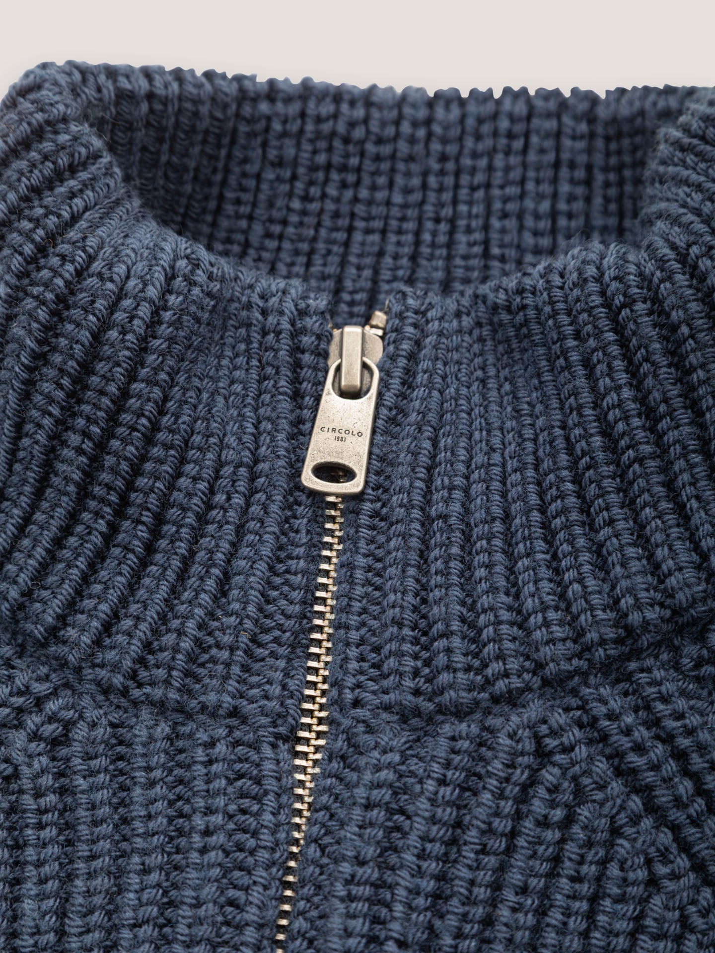 Full zip in lana merino fine