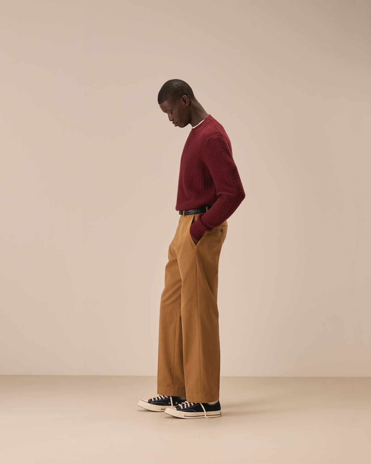 Girocollo boxy in lana merino fine