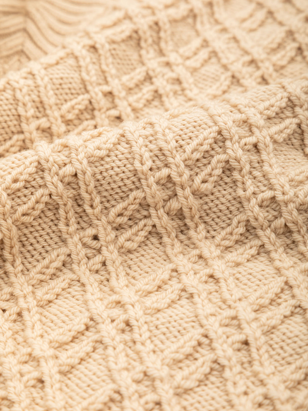 Gilet in lana merino fine diamond stitch