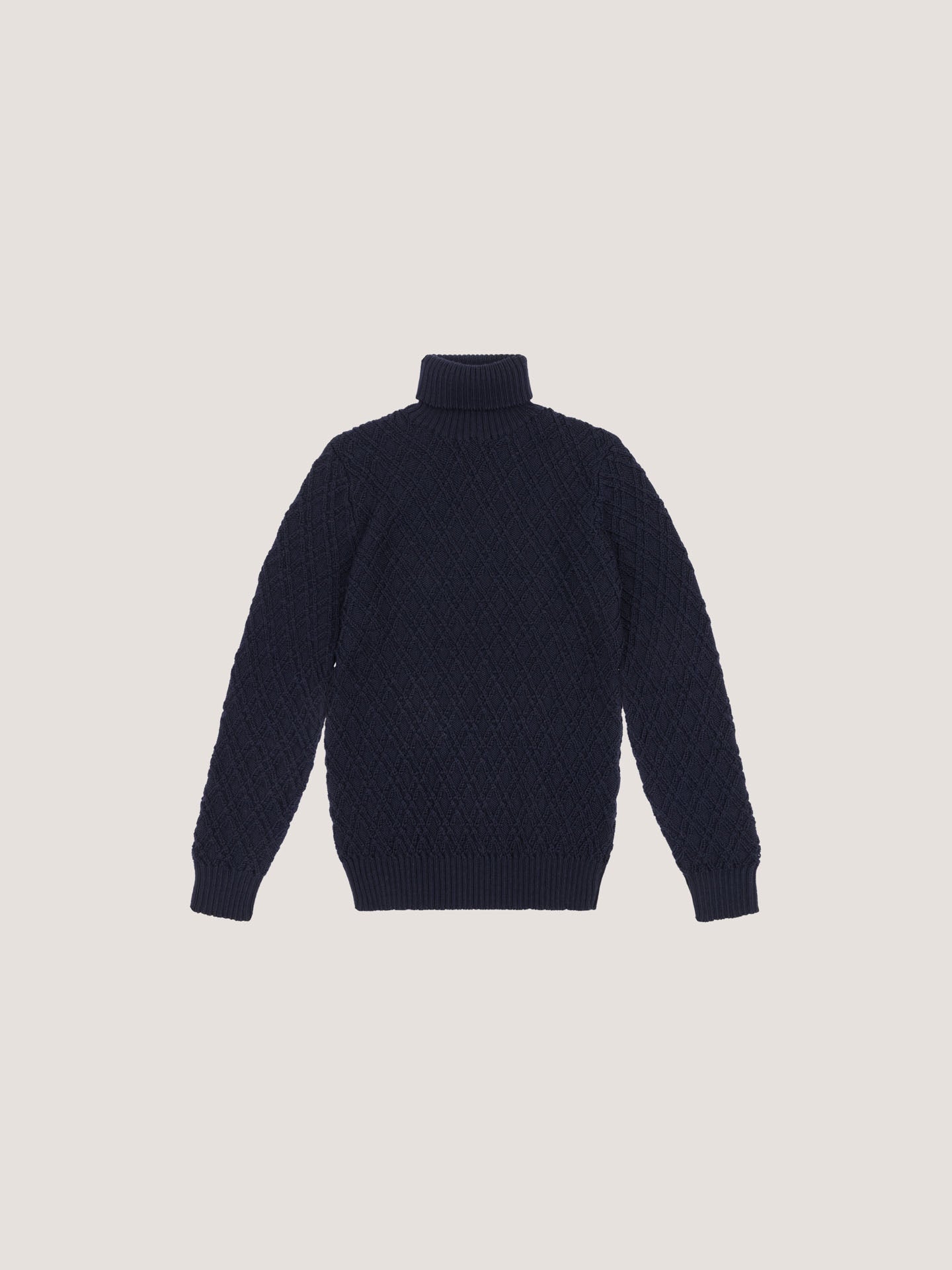 Dolcevita in lana merino fine diamond stitch