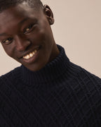 Dolcevita in lana merino fine diamond stitch