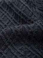 Full zip blouson in lana merino fine diamond stitch