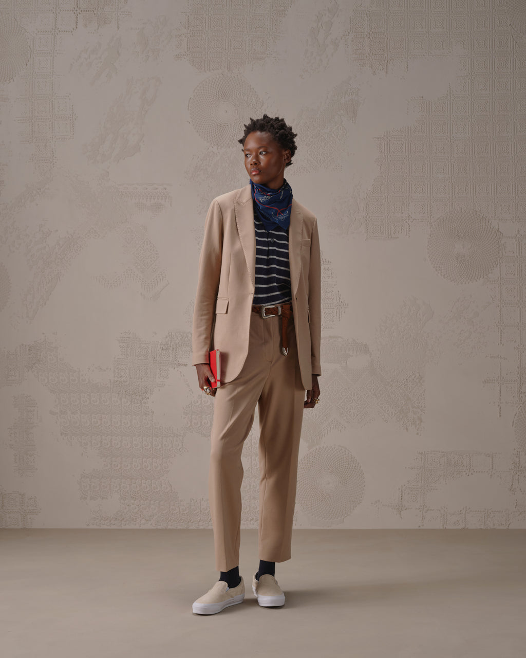 Carrot-Fit Trousers in Light Fleece