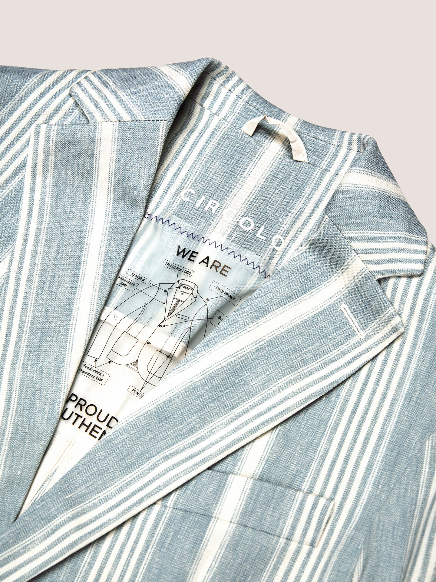 Giacca Linen Striped