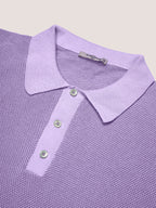 Fancy knit bicolor polo shirt