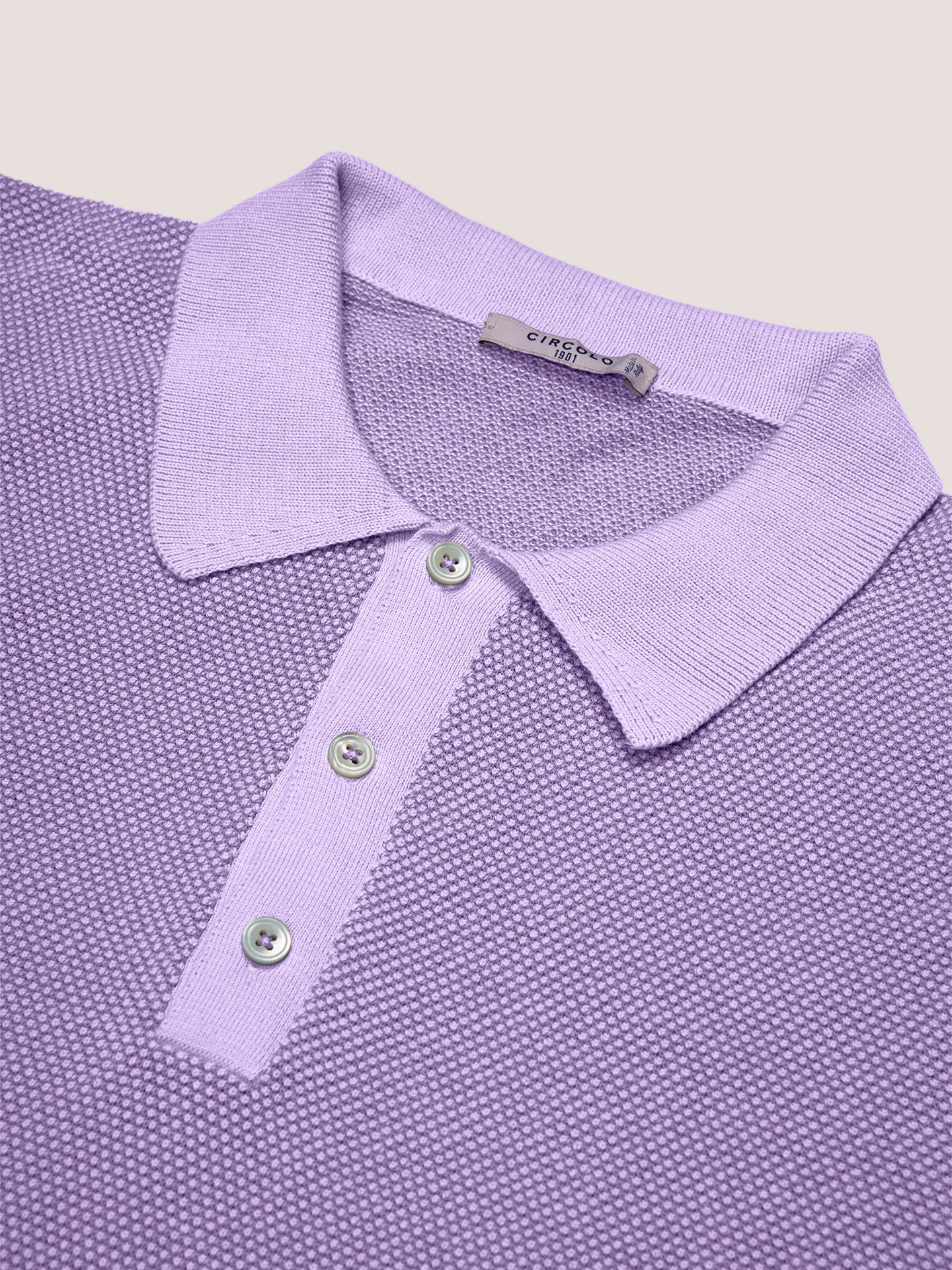 Polo fancy knit bicolor