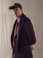 Cachemire touch double-breasted jacket