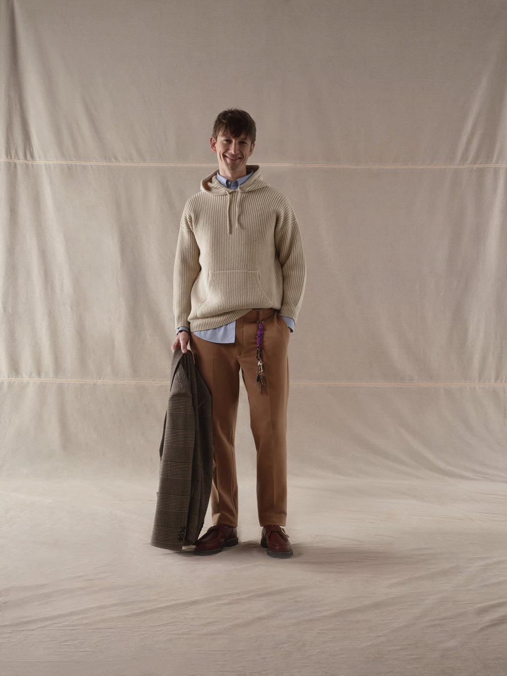 Fisherman's rib hodeed sweatshirt