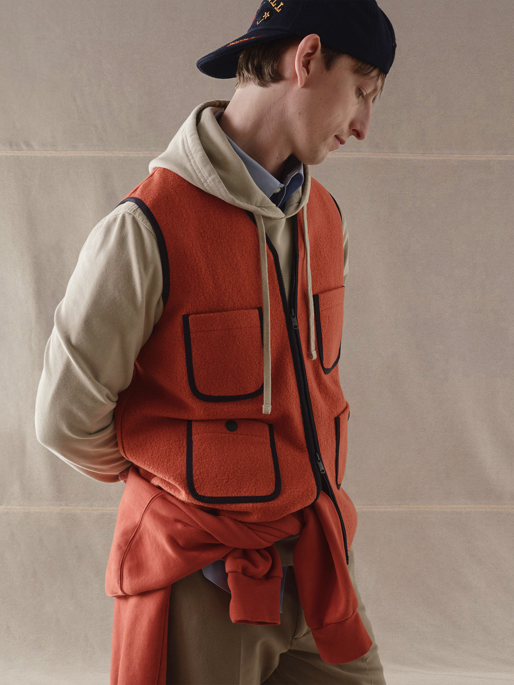 Cachemire touch hooded sweatshirt