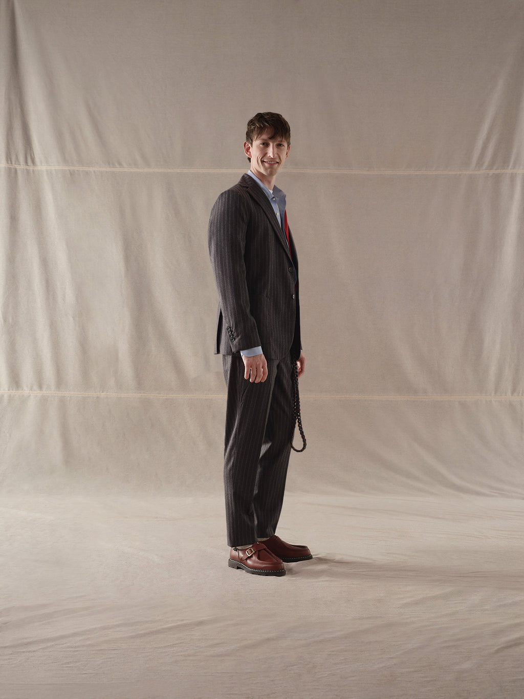 Multistriped regular trousers
