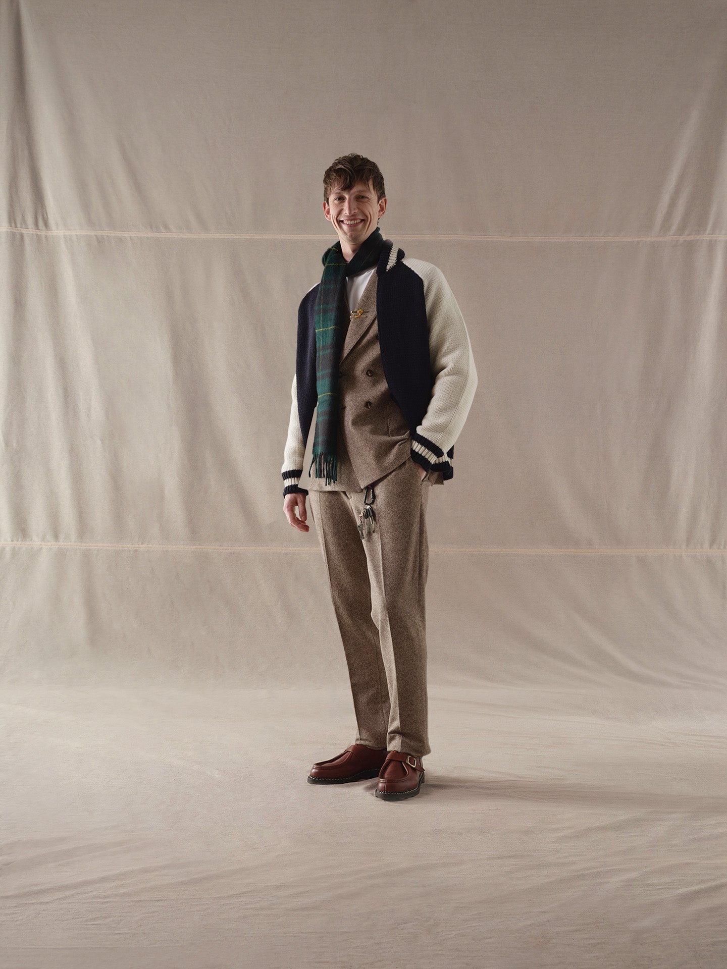Giacca doppiopetto Herringbone