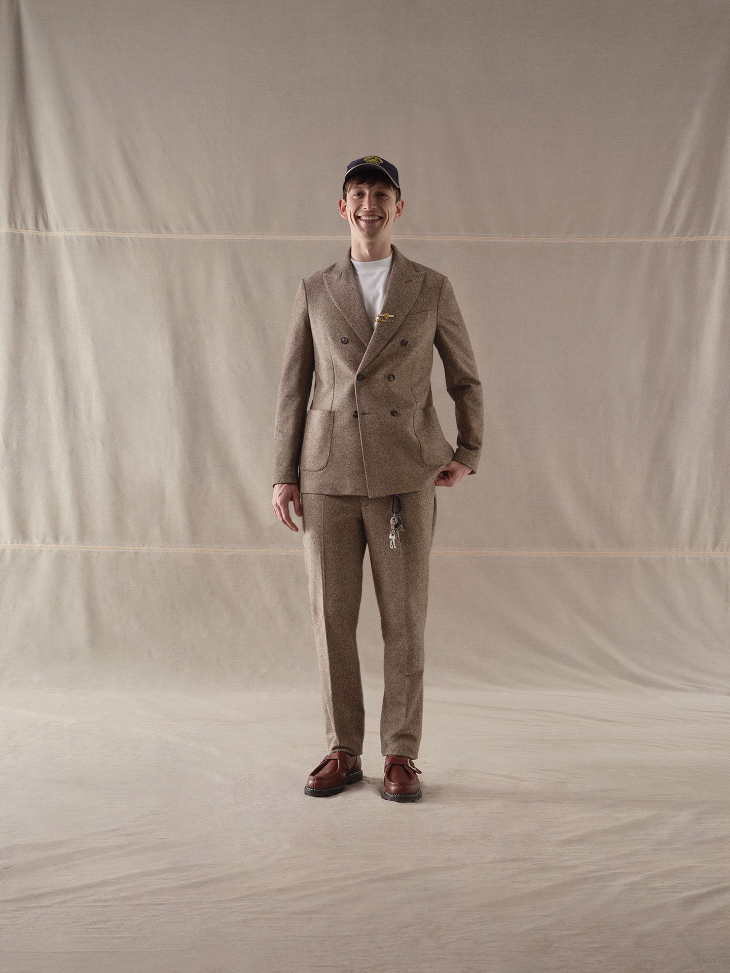 Giacca doppiopetto Herringbone