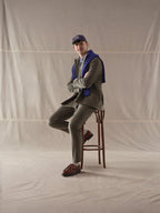 Corduroy coulisse trousers