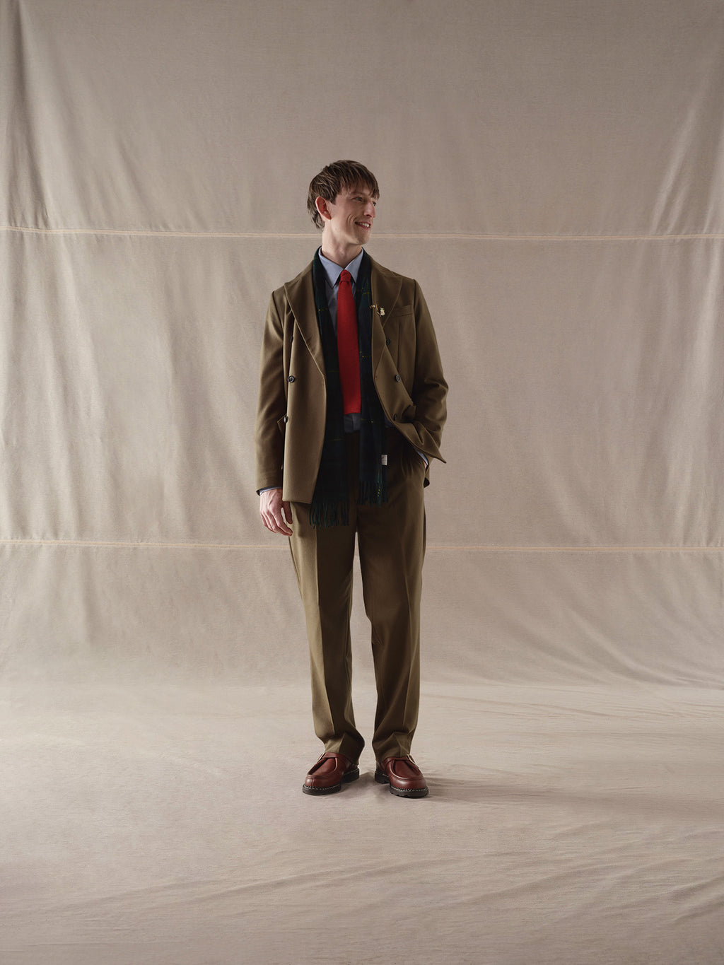 Monocrome regular trousers