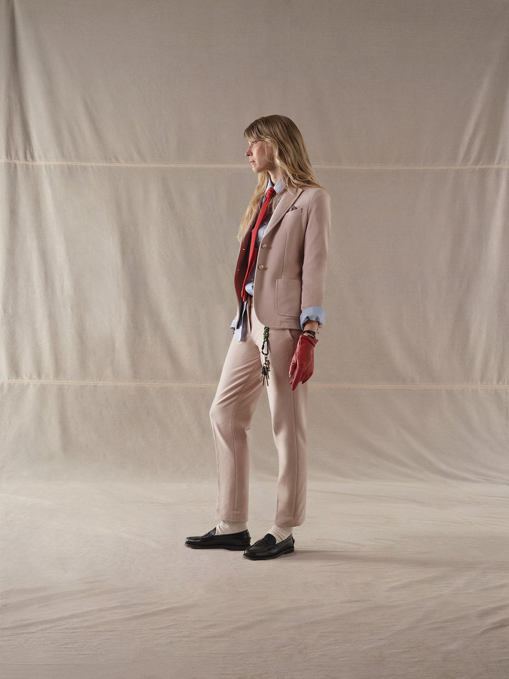 Pantalone chino cachemire touch