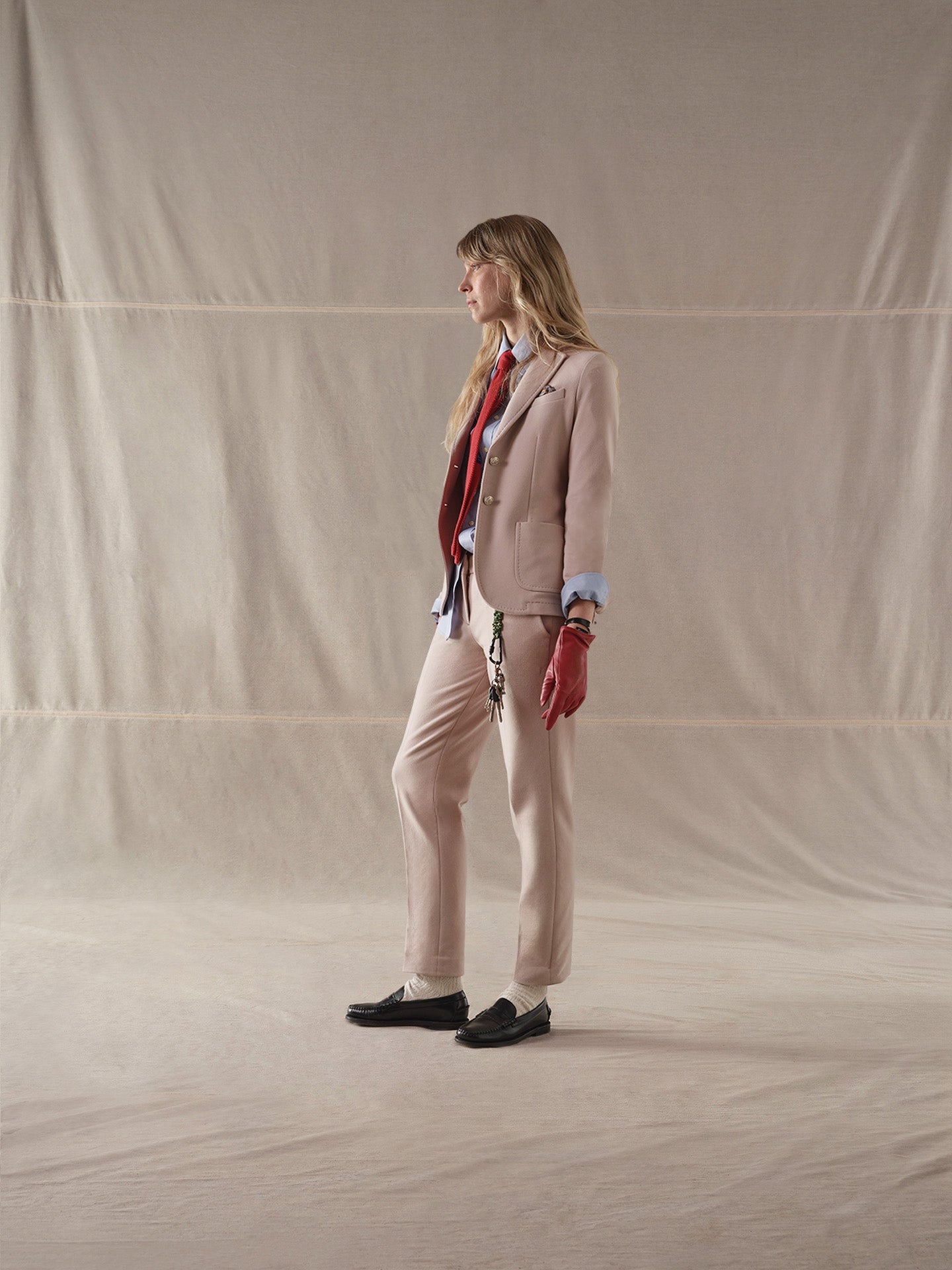 Pantalone chino cachemire touch