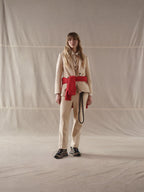 Pantalone carrot con coulisse cachemire touch