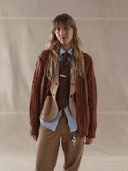 Herringbone coulisse chino trousers