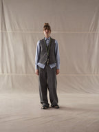 Gilet Striped denim