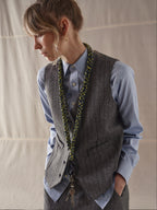 Gilet Striped denim