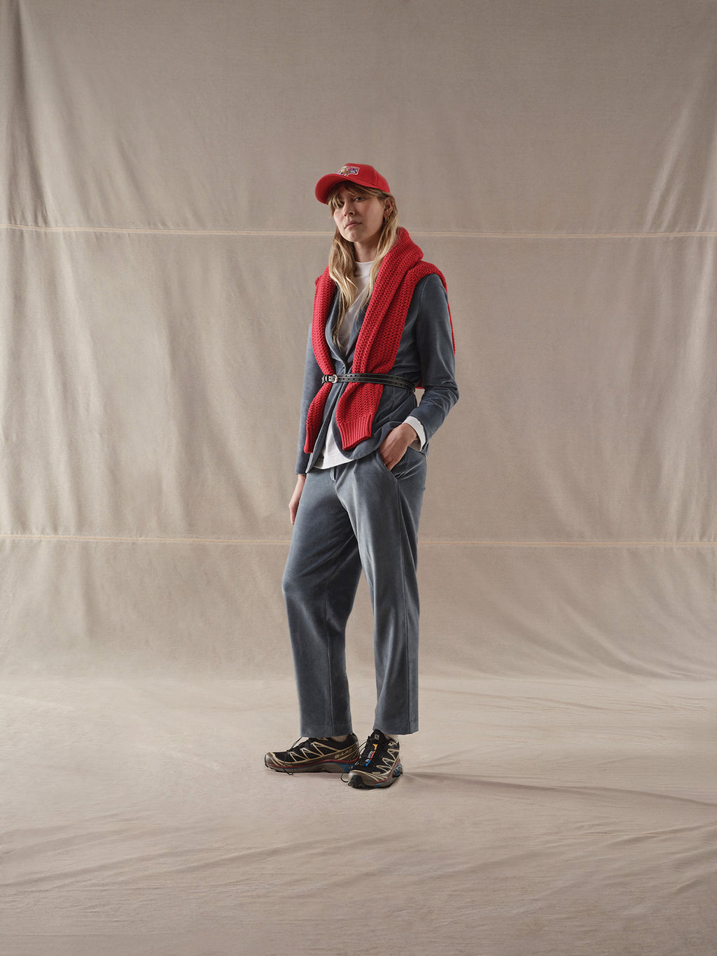 Pantalone carrott velour