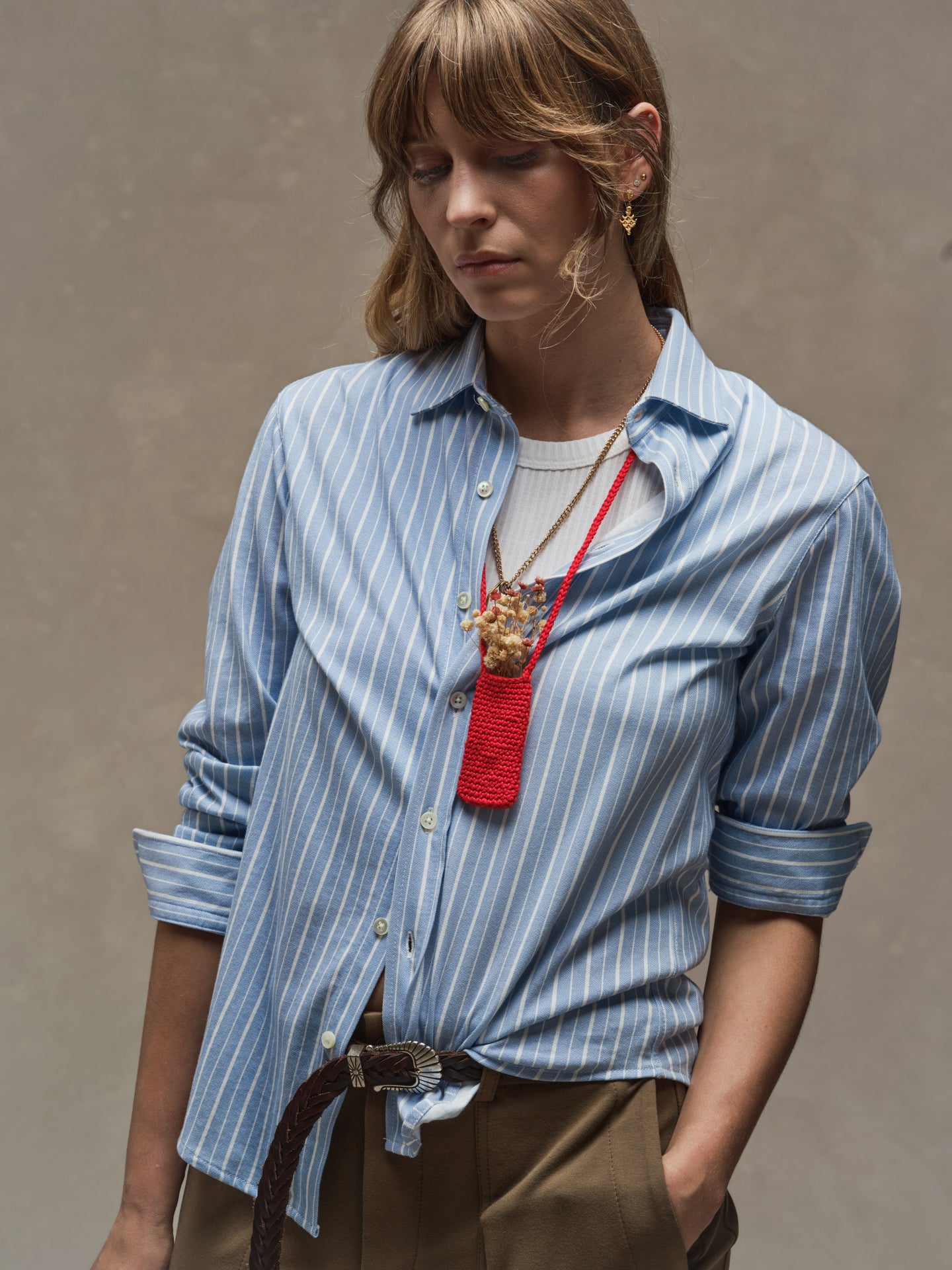 Camicia a righe Popeline