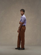 Fancy knit bicolor polo shirt
