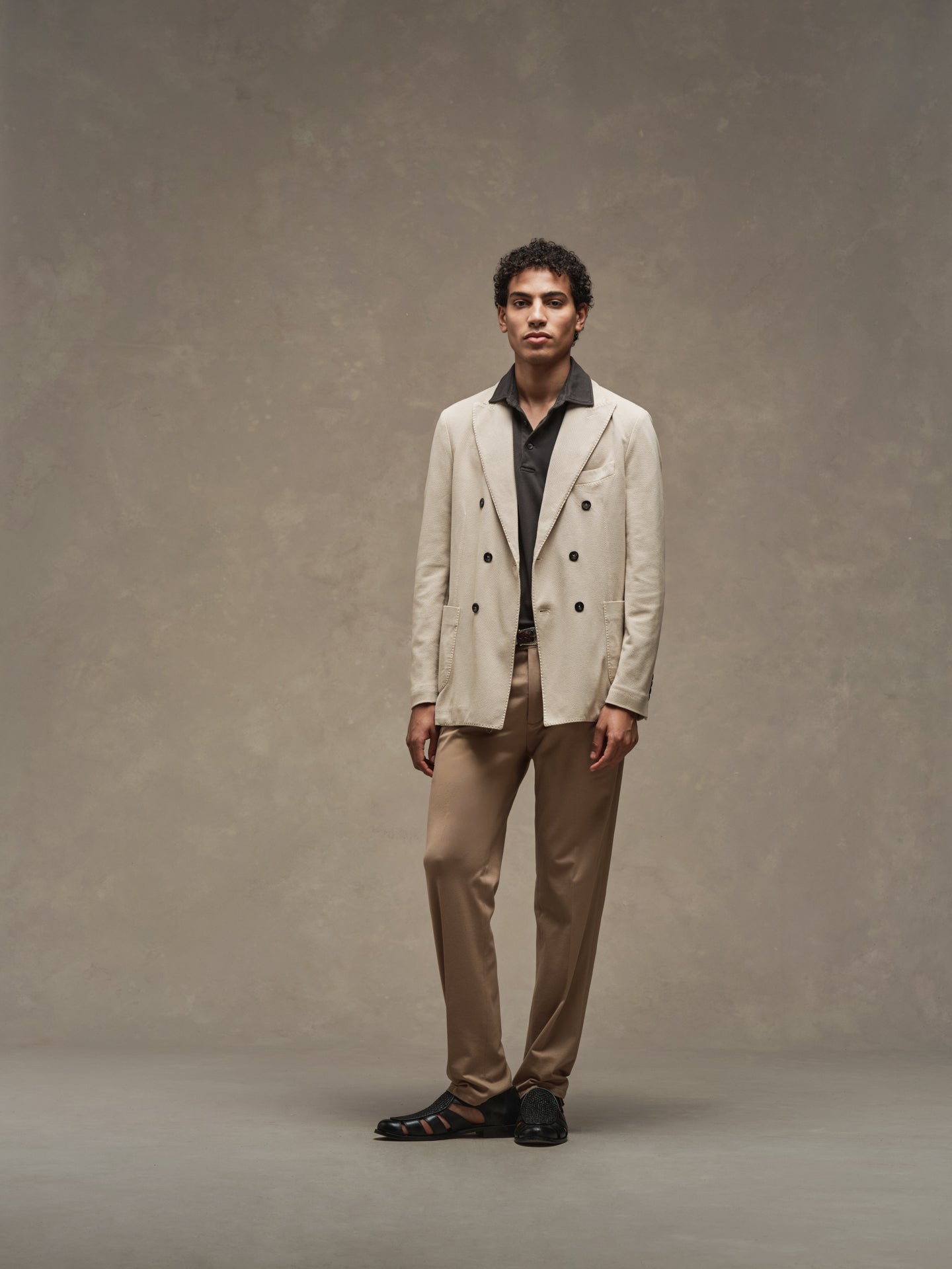 SUNSEA(サンシー) 「N.M Oxford w 耳 Double-breasted Jacket SUNSEA(サンシー) 「N.M Oxford w 耳 Double-breasted Jacket