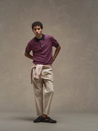 Striped Knitwear Polo Shirt