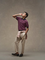 Striped Knitwear Polo Shirt