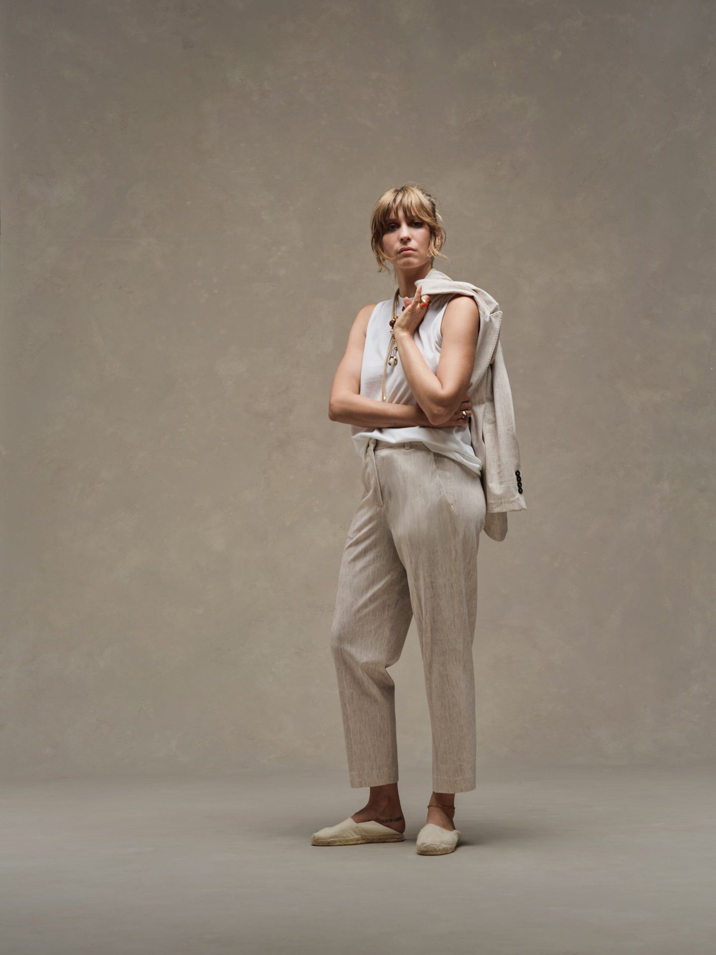 Pantalone carrot Light Herringbone