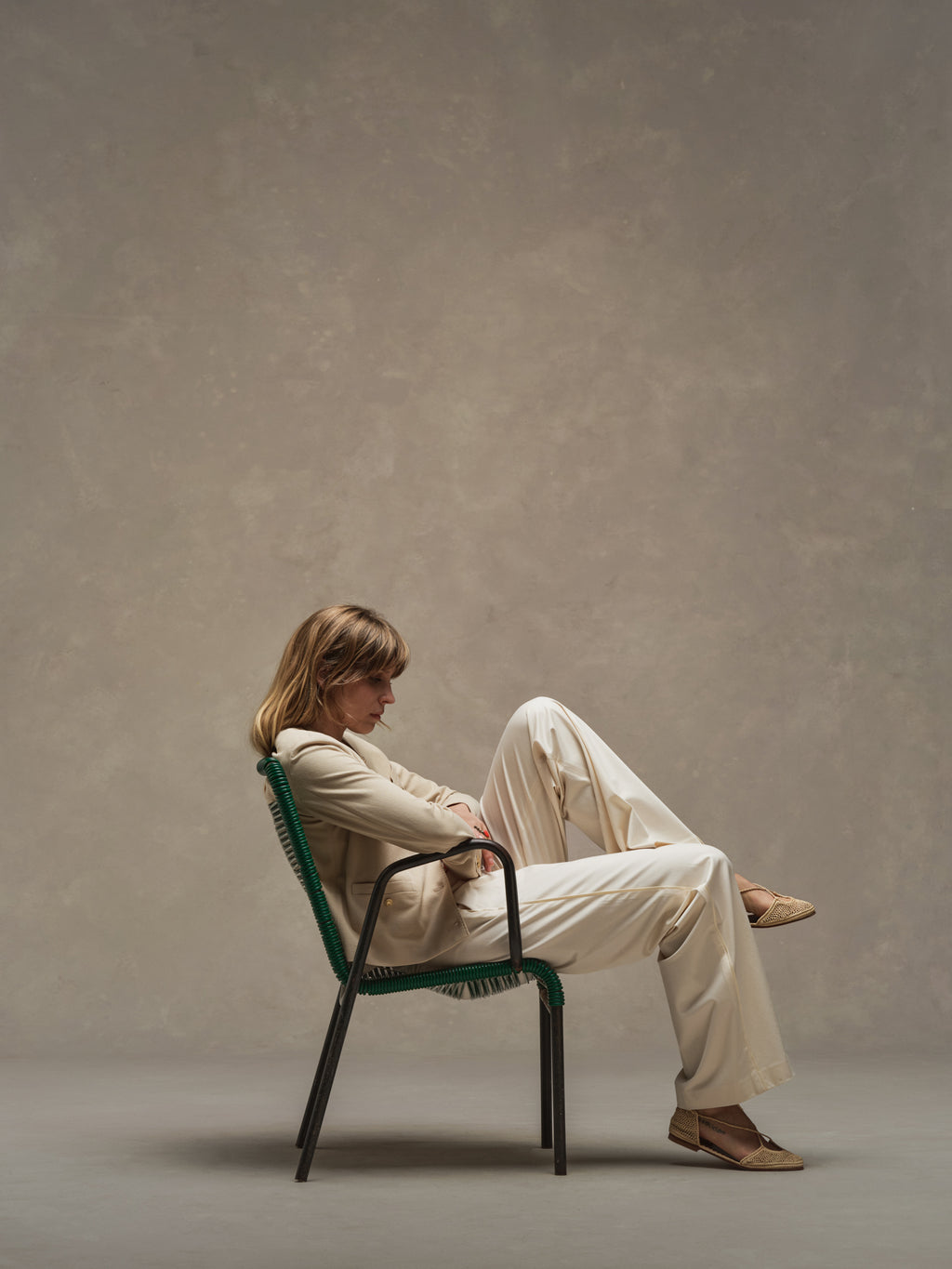 Satin masculine trousers
