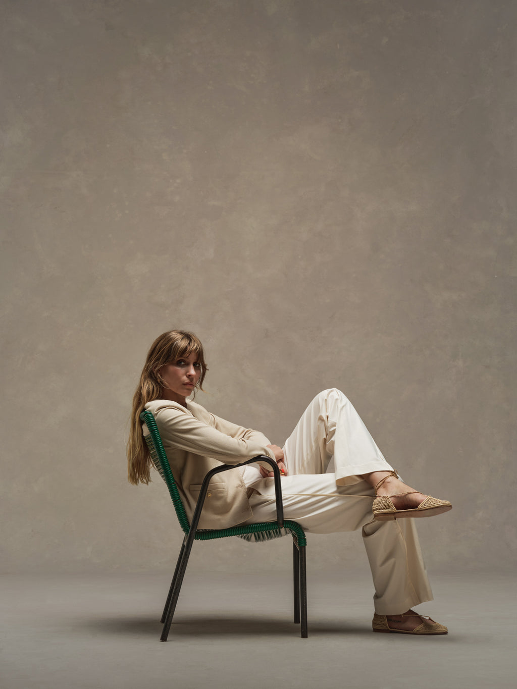 Satin masculine trousers