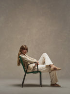 Satin masculine trousers