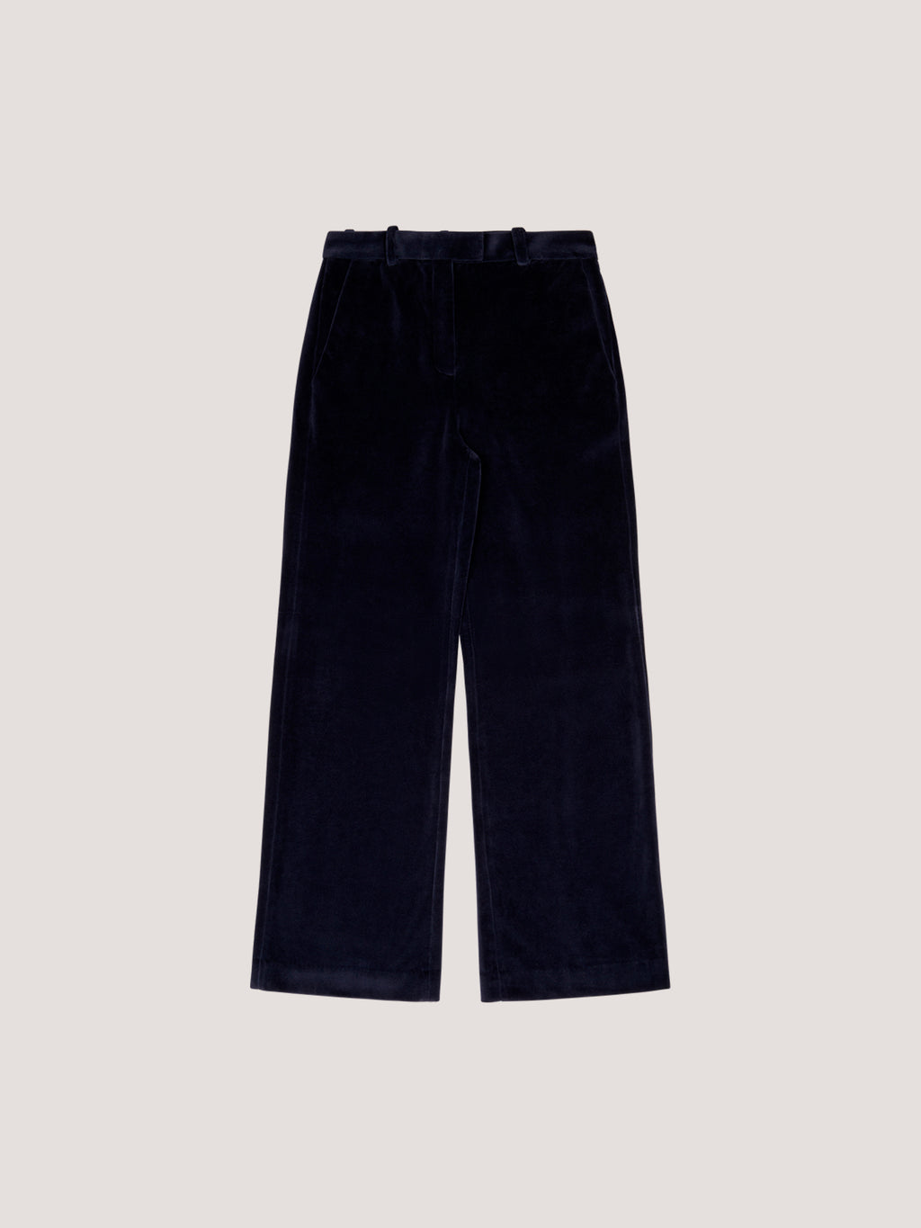 Masculine velour trousers