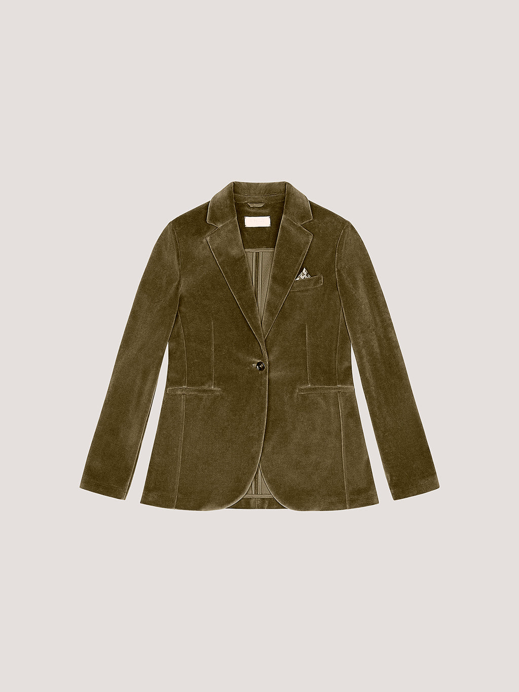 Slim long velour jacket