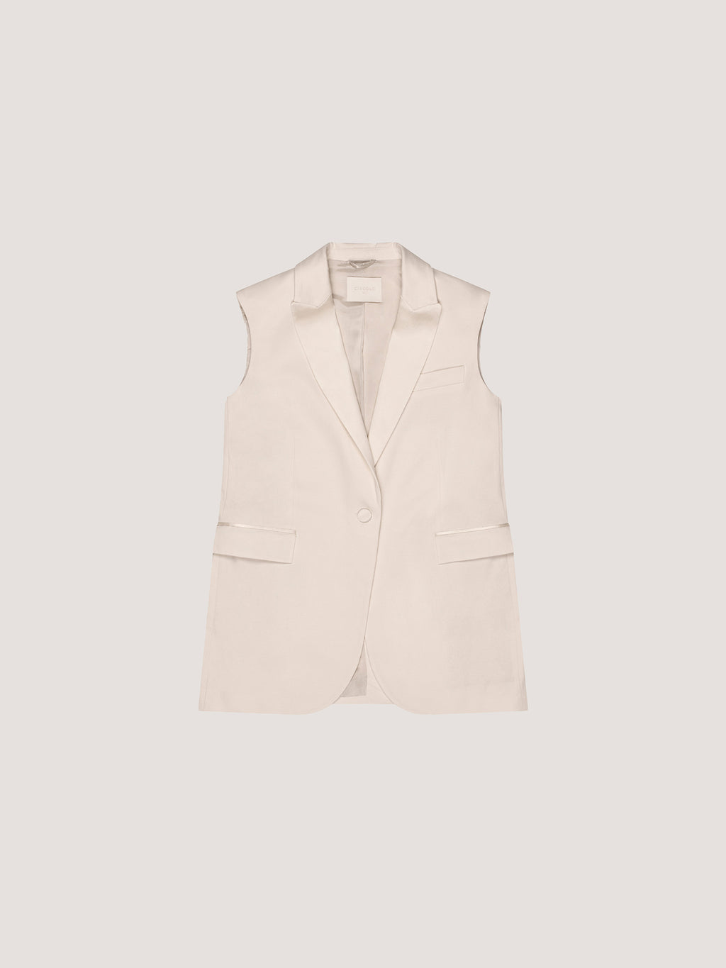 Giacca senza maniche satin